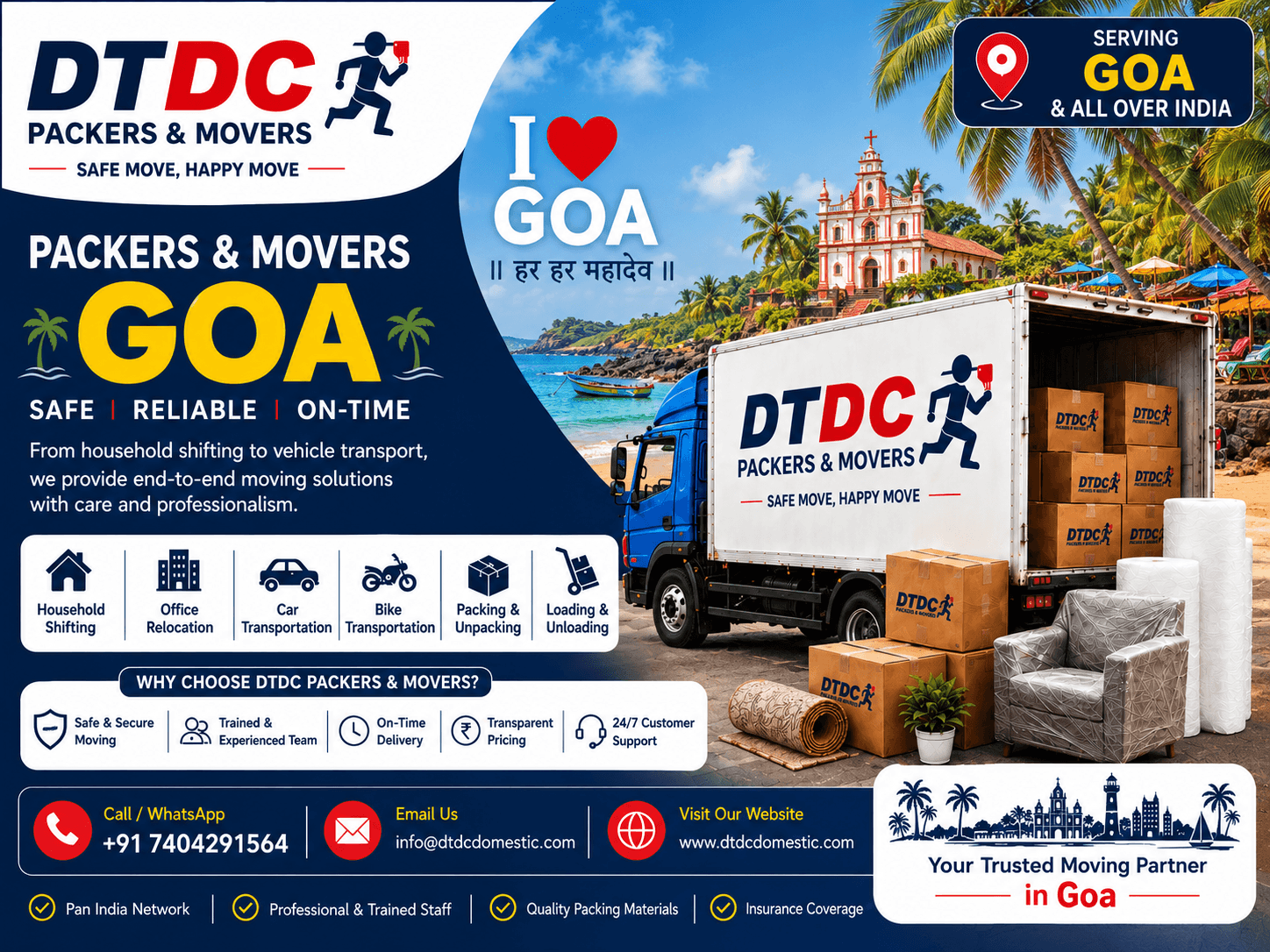 Professional packers and movers services in Goa