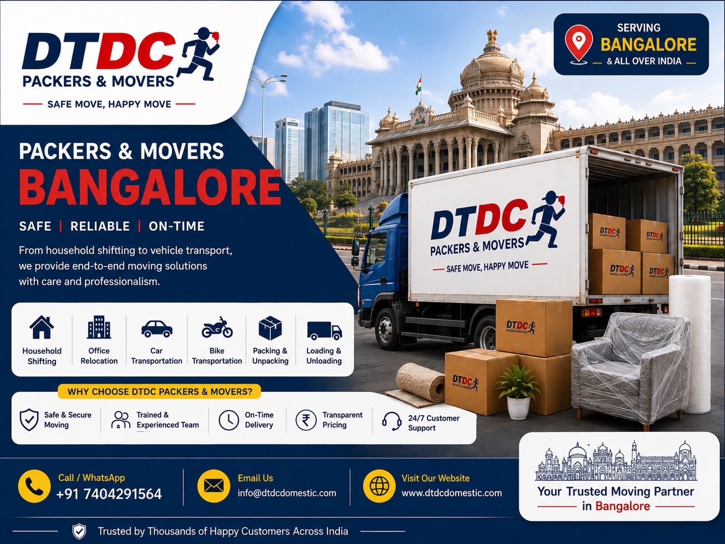 Packers and Movers in Bangalore for home shifting and vehicle transportation